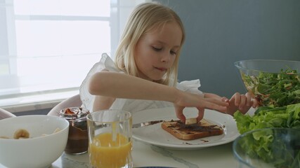 chocolate nut spread on toast bread