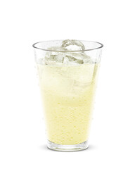 グラス りんごジュース 飲み物 氷 イラスト リアル 汗