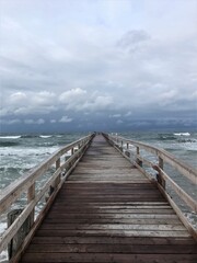 Fototapeta premium wooden bridge over the sea
