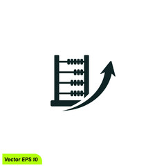 abacus icon mathematics symbol logo template