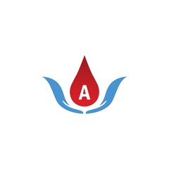 Blood logo icon vector template. Health and Care Symbol. Vector Logo Design