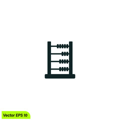 abacus icon mathematics symbol logo template