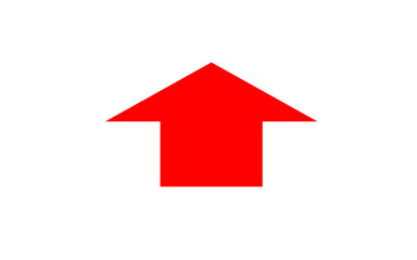 Fototapeta na wymiar Red arrow icon, Red colour arrow indicator 