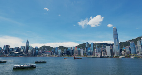 Naklejka premium Hong Kong city