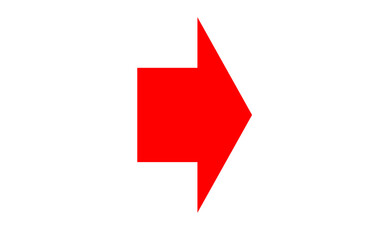 Red arrow icon, Red colour arrow indicator 