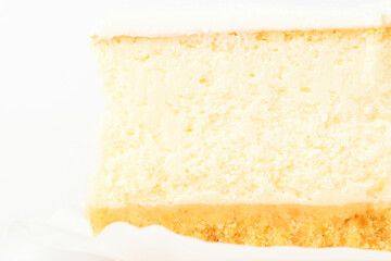 Cheesecake on a white background