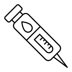 Vector Blood Lancet Outline Icon Design