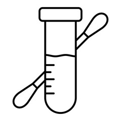 Vector Swab Outline Icon Design