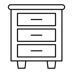 Vector Drawers Outline Icon Design