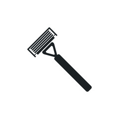 Shaving razor blade with water drop flat icon