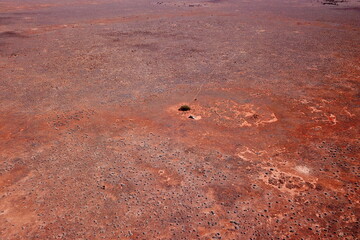 Flat desert plain with no trees