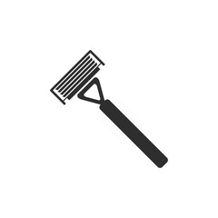 Shaving razor blade with water drop flat icon