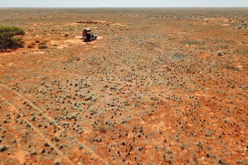 Flat desert plain with no trees