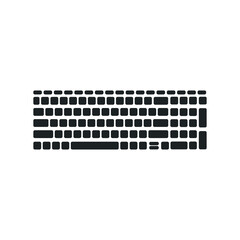 keyboard black flat icon. Symbol illustration