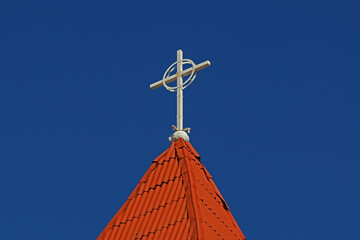 The church in Ushuaia city on Tierra del Fuego, Argentina