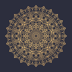  Luxury arabesque pattern golden mandala background. Ornamental mandala background for wedding card, invitation card.