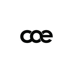 coe letter original monogram logo design - obrazy, fototapety, plakaty