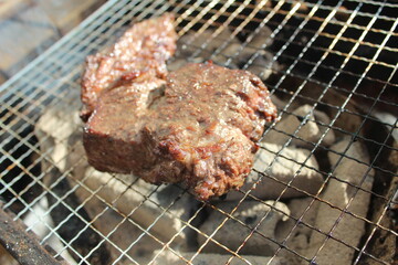 バーベキューの肉