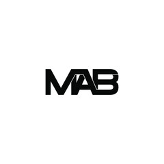 mab letter original monogram logo design