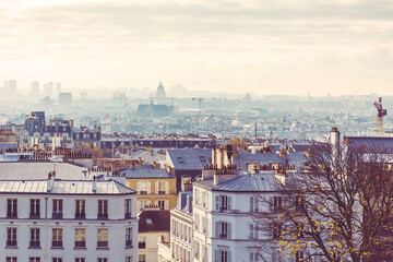 Fototapeta na wymiar Top View of the City of Paris