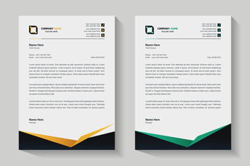 Letterhead design template. Creative, and clean modern business A4 letterhead template design for your project. Illustration vector
