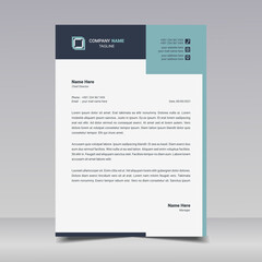 Elegant letterhead design template. Creative, minimalist and clean modern business A4 letterhead template design for your project. Illustration vector