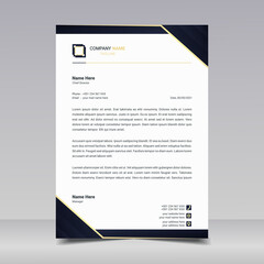 Obraz premium Letterhead design template. Creative and elegant modern business A4 letterhead template for your project design. Illustration vector