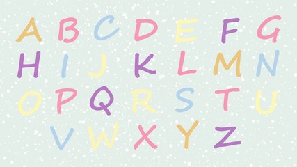 Animated alphabet. Learning letters. English alphabet.