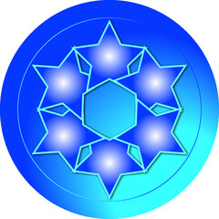 blue star icon abstract pattern