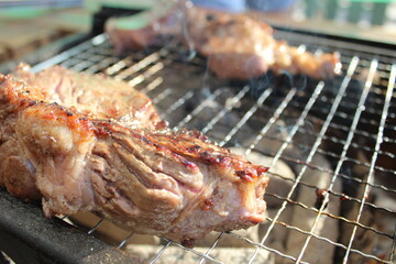 バーベキューの肉