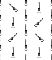 Zipper Icon Seamless Pattern, Zip Fastener Icon
