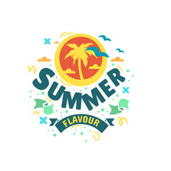 Fototapeta na wymiar Summer summertime-themed illustration typographic design on a white background.