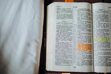 Fototapeta premium old book with cross ,bible
