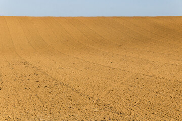 fond, texture, arrière plan: champ labouré, terre, terrain cultivé, agriculture