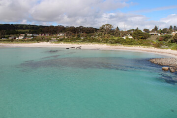 littoral and city of penneshaw at kangaroo island in australia 
