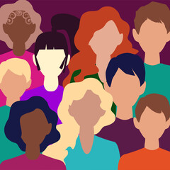 The coronavirus in China has hit all continents. The new coronavirus (2019-nCoV) is no longer dangerous. People took off their medical masks. Life without quarantine concept. Vector graphics.