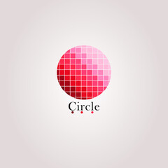 Red chromatic circle vector design and background