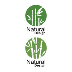 Fototapeta premium Bamboo Logo Template vector icon illustration design