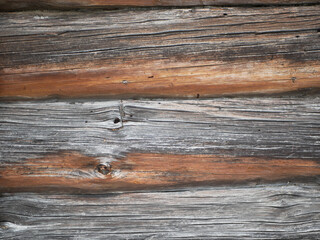 Obraz premium Natural wooden fence from boards.