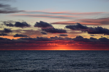 sunset over the sea