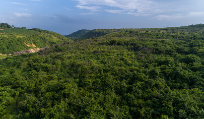 Fototapeta na wymiar Aerial view of the Kisarawe town in Dar es salaam.