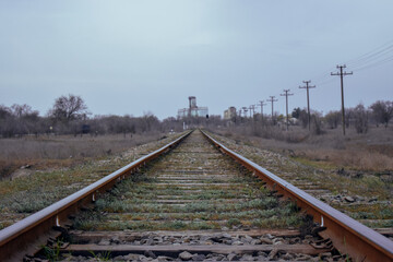 Fototapeta premium railroad to horizon