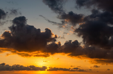 Sunset sky as natural background.
