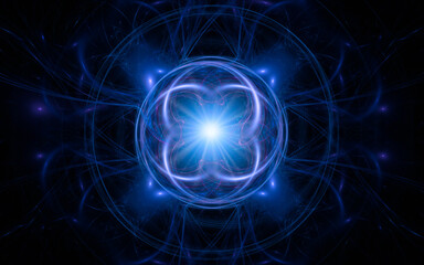 Obraz premium digital illustration abstract image generated from fractal fantastic flower with petals