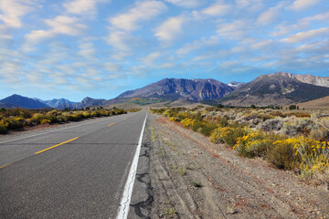 The road goes into the distance.