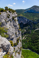 Steep cliff in the French Alps
