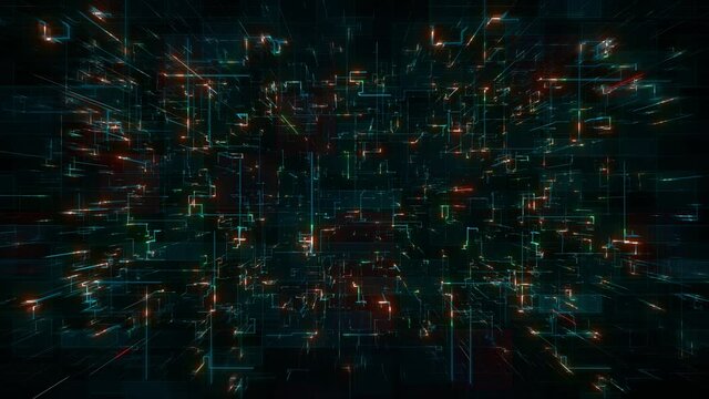 Abstract technology backround with glow line