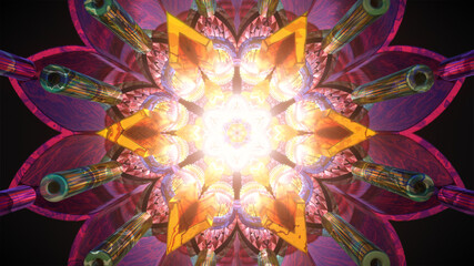 3D vj tunnel seamless loop psychedelic mandala visual abstract background pattern new age ornament art background festive wallpaper illustration cgi oriental bright