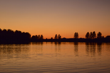 Fototapeta premium sunset on the river