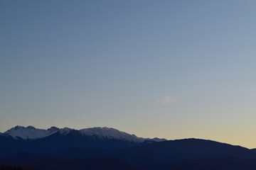 sunset in the mountains